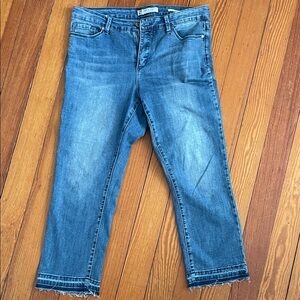 Anne Klein Cropped Blue Denim Jeans